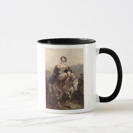 Jonge vrouw op een paard mok (Rechts)