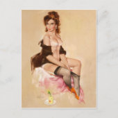 Jonge vrouw portret briefkaart (Voorkant)