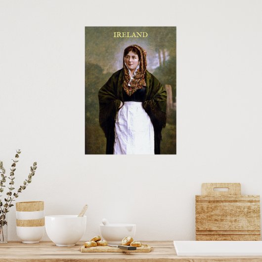 Jonge vrouw uit Ierland (1890) Poster (Keuken)