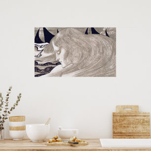 Jonge vrouw van Jan Toorop Poster