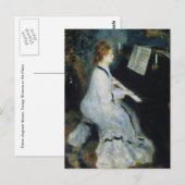 Jonge vrouw van Renoir bij Piano Briefkaart (Voorkant / Achterkant)