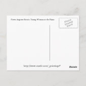 Jonge vrouw van Renoir bij Piano Briefkaart (Achterkant)