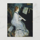 Jonge vrouw van Renoir bij Piano Briefkaart (Voorkant)