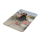 Jonge vrouw viert overwinning (Vincenzo Irolli) Badmat (Gekanteld)