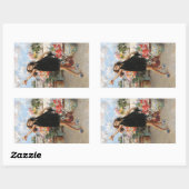 Jonge vrouw viert overwinning (Vincenzo Irolli) Rechthoekige Sticker (Vel)