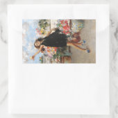 Jonge vrouw viert overwinning (Vincenzo Irolli) Rechthoekige Sticker (Tas)