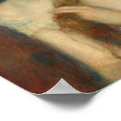 Jonge vrouw vlechten haar haar, Renoir Fine Art Poster (Hoek)