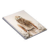 Jonge Vrouw Waterverf in Daisy Field Notitieboek (Rechterzijde)