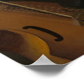 Jonge vrouw zit op een maagdenvlies poster (Hoek)