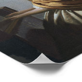 Jonge vrouw zittend bij een maagd — Vermeer Poster (Hoek)