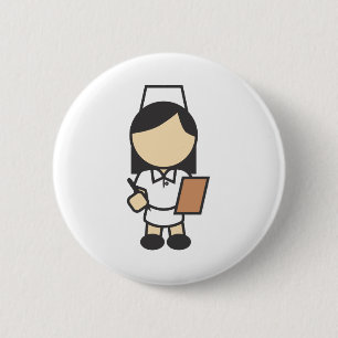 Jonge Vrouw zuster-pictogram Ronde Button 5,7 Cm