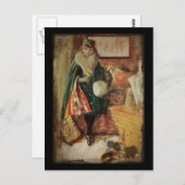 Jonge vrouwelijke reiziger briefkaart (Voorkant / Achterkant)