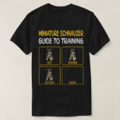 Jonge vrouwen funny Miniature Schnauzer Guide to T T-shirt (Design voorkant)