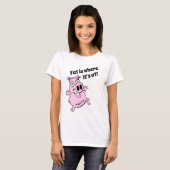 Jonge vrouwen met een grappige uitloopWIGGLE PIG-n T-shirt (Voorkant volledig)
