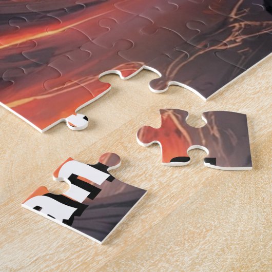 Jonge vulkaanwetenschapper gepersonaliseerd legpuzzel (Zijkant)
