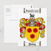 Jonge wapenstilstand/jonge gezinscrest briefkaart (Voorkant / Achterkant)