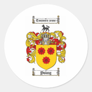 Jonge wapenstilstand/jonge gezinscrest ronde sticker