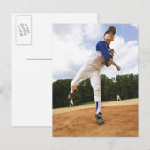 Jonge waterkruik die honkbal van hoop werpen briefkaart (Voorkant / Achterkant)