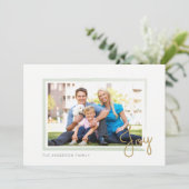 Jonge Waterverf Minimale kerstfoto Feestdagenkaart (Staand voorkant)