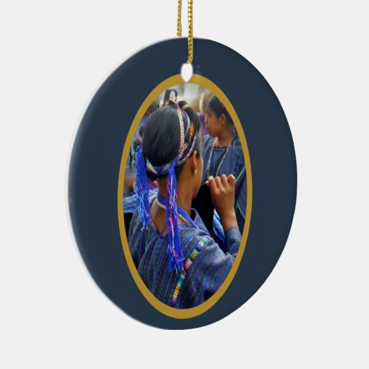 Jonge Weavers van Atitlan Keramisch Ornament (Rechts)