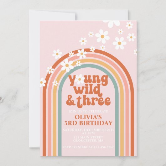 Jonge Wild Drie Groovy-regenboogjaren, derde verja Kaart (Voorkant)