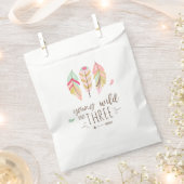 Jonge Wild en drie gunstzak Boho Feathers Bedankzakje (Geknipt)