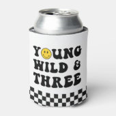 Jonge Wild en Drie Jongen 3e Verjaardag Blikjeskoeler (Blikje Voorkant)