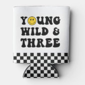 Jonge Wild en Drie Jongen 3e Verjaardag Blikjeskoeler (Voorkant)