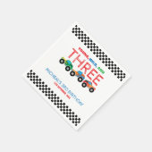 Jonge Wild en Drie Monster Truck Jongen Verjaardag Servet (Hoek)