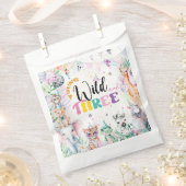 Jonge Wild en Drie Safari Dieren Meisje Verjaardag Bedankzakje (Geknipt)