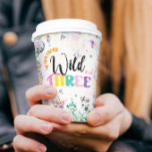 Jonge Wild en Drie Safari Dieren Meisje Verjaardag Papieren Bekers