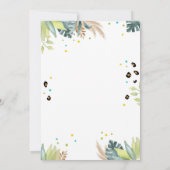 Jonge Wild en Drie Safari Party Dieren Verjaardag Kaart (Achterkant)