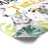 Jonge wilde dieren en de Safari-partij Poster (Hoek)