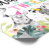 Jonge wilde dieren en de Safari-partij Poster (Hoek)