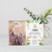 Jonge wilde dieren en drie Oerwouden Kaart (Staand voorkant)