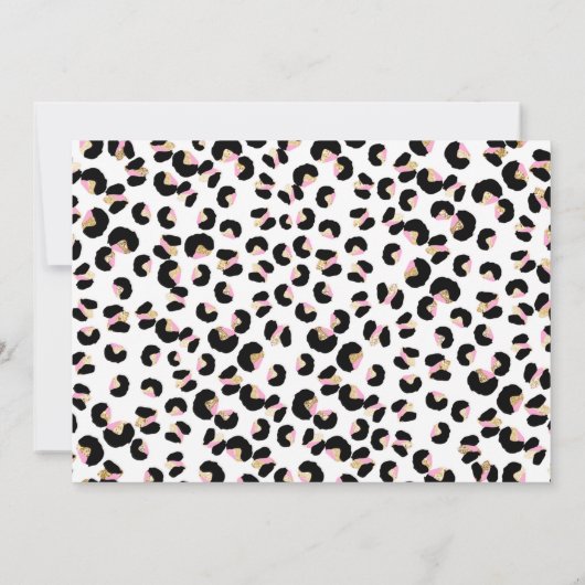 Jonge wilde dieren en drie Oerwouden luipaarden, a Kaart (Achterkant)