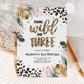 Jonge wilde dieren en drie Oerwouden luipaarden, a Kaart