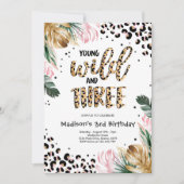 Jonge wilde dieren en drie Oerwouden luipaarden, a Kaart (Voorkant)