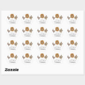 Jonge wilde dieren en drie Safari Birthday Party Ronde Sticker (Vel)