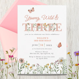 Jonge wilde dieren en drie wilde bloemen, derde ve kaart