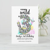 Jonge wilde dieren en drie wilde dieren, derde uit kaart (Staand voorkant)