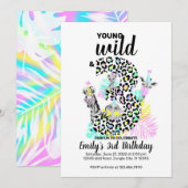 Jonge wilde dieren en drie wilde dieren, derde uit kaart (Voorkant / Achterkant)