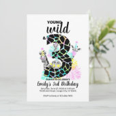 Jonge wilde dieren en drie wilde dieren, derde uit kaart (Staand voorkant)