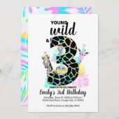 Jonge wilde dieren en drie wilde dieren, derde uit kaart (Voorkant / Achterkant)