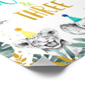 Jonge wilde dieren en driekleurige dieren poster (Hoek)