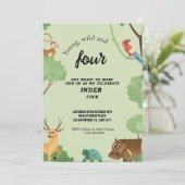 jonge wilde drie kaart (Staand voorkant)