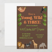 jonge wilde & drie uitnodiging (Voorkant / Achterkant)