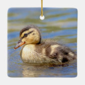 Jonge wilde eend keramisch ornament (Achterkant)