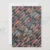 Jonge, Wilde en Drie Boho 3e verjaardag Uitnodigin Kaart (Achterkant)