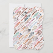 Jonge, Wilde en Drie Boho 3e verjaardag Uitnodigin Kaart (Achterkant)